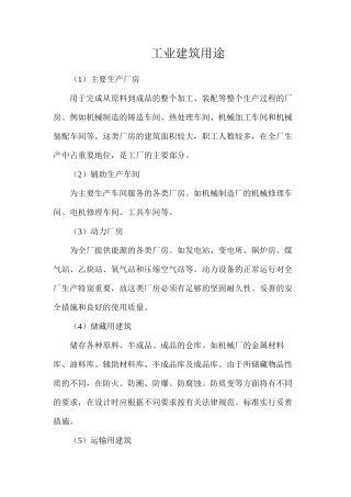 工业建筑用途