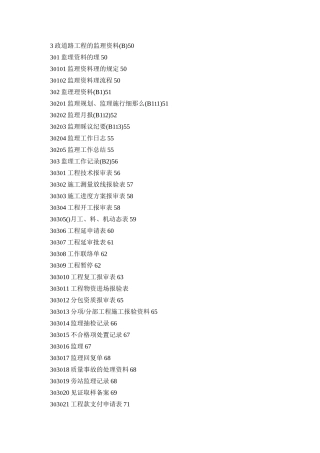 市政道路工程的监理资料