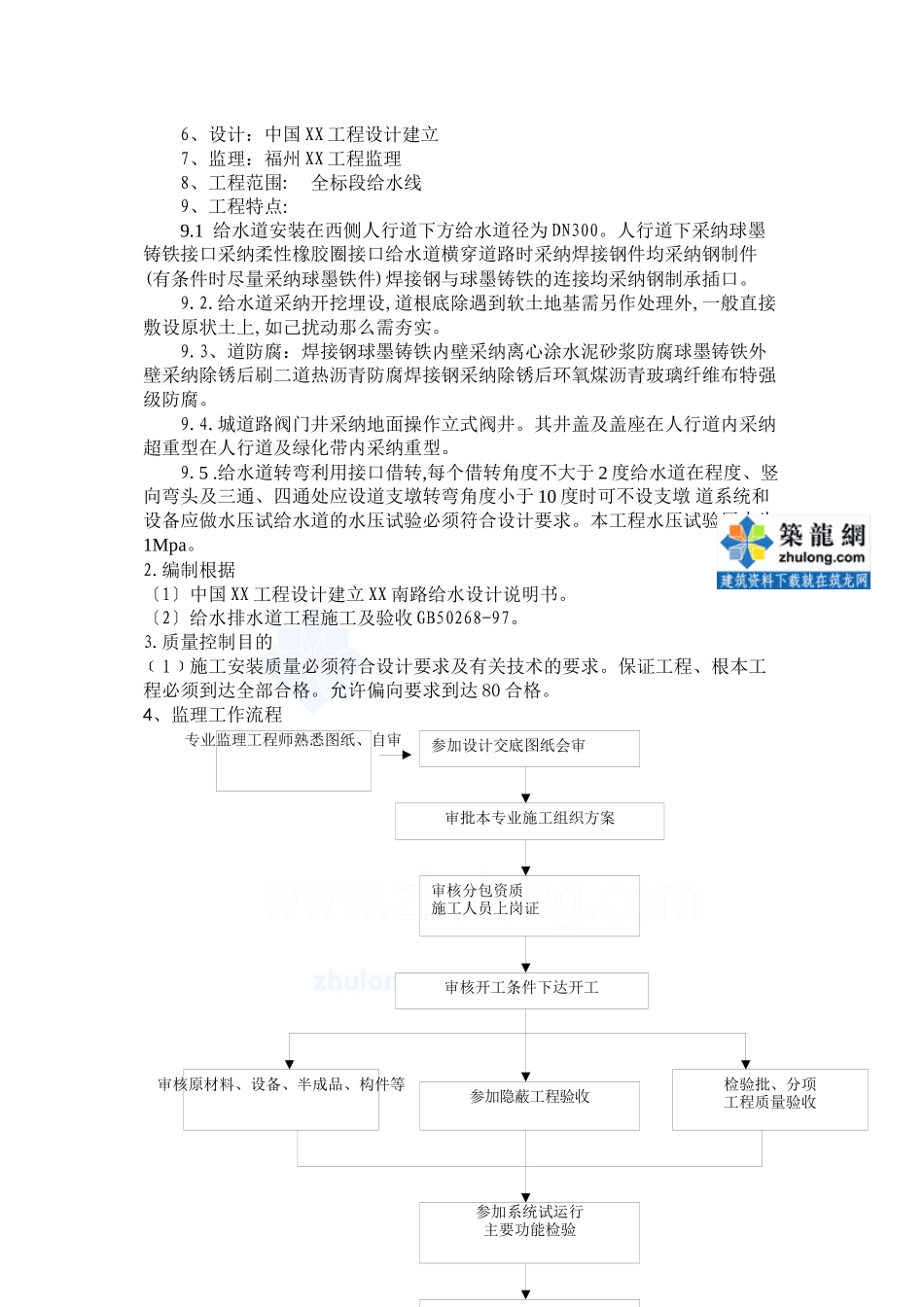 市政道路给水管线工程监理实施细则_第2页