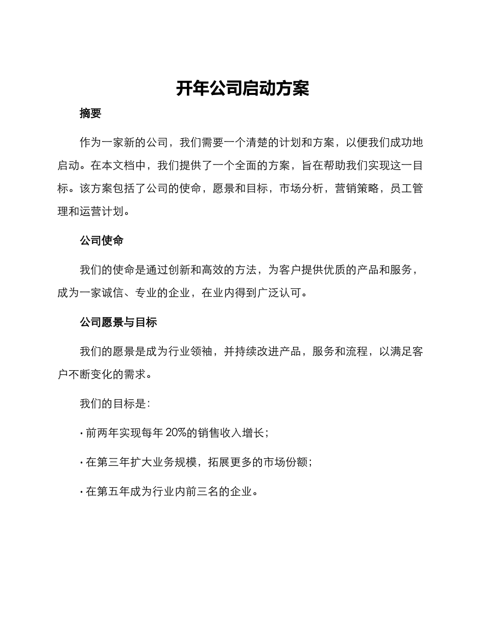 开年公司启动方案_第1页