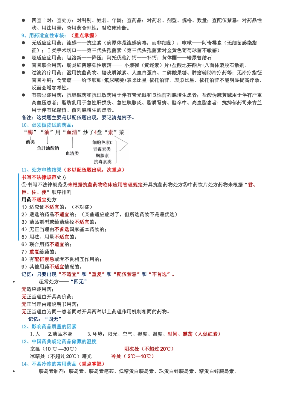 执业医师-药学综合考前背诵版17页，朱改_第2页