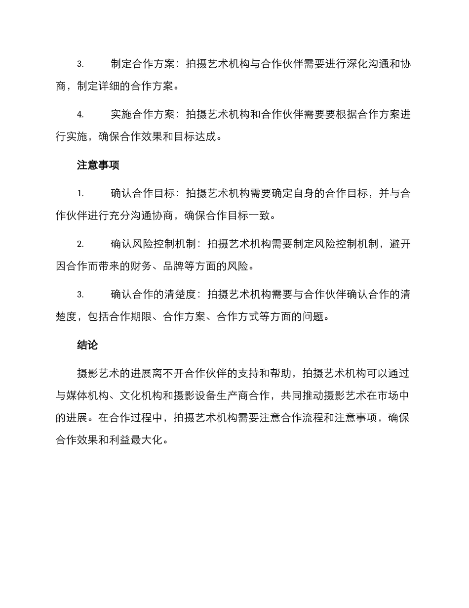拍摄艺术机构合作方案_第3页