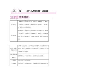 【精品】《成才之路》高中政治 1-1-2文化与经济、政治学案 新人教版必修3