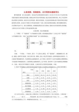 【步步高】（人教通用）2015年高考语文 二轮问题诊断与突破 第六章 语言表达和运用 认真观察，准确提取，应付图表命题新变化学案