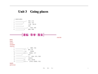 【精品】2011高考总复习英语名师教你学 高一 Unit3学案 新人教版