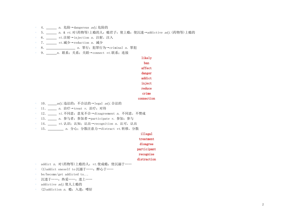 【精品】2011高三英语第一轮复习 学案 外研版必修2-2_第2页