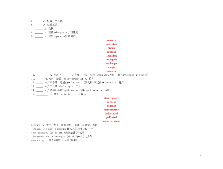 【精品】2011高三英语第一轮复习 学案 外研版必修3-2_第2页