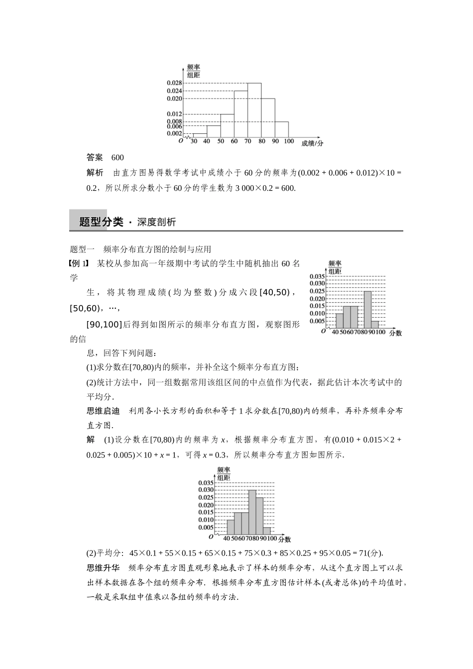 【步步高】2015届高考数学总复习 11.2用样本估计总体配套文档 理 新人教B版 _第3页