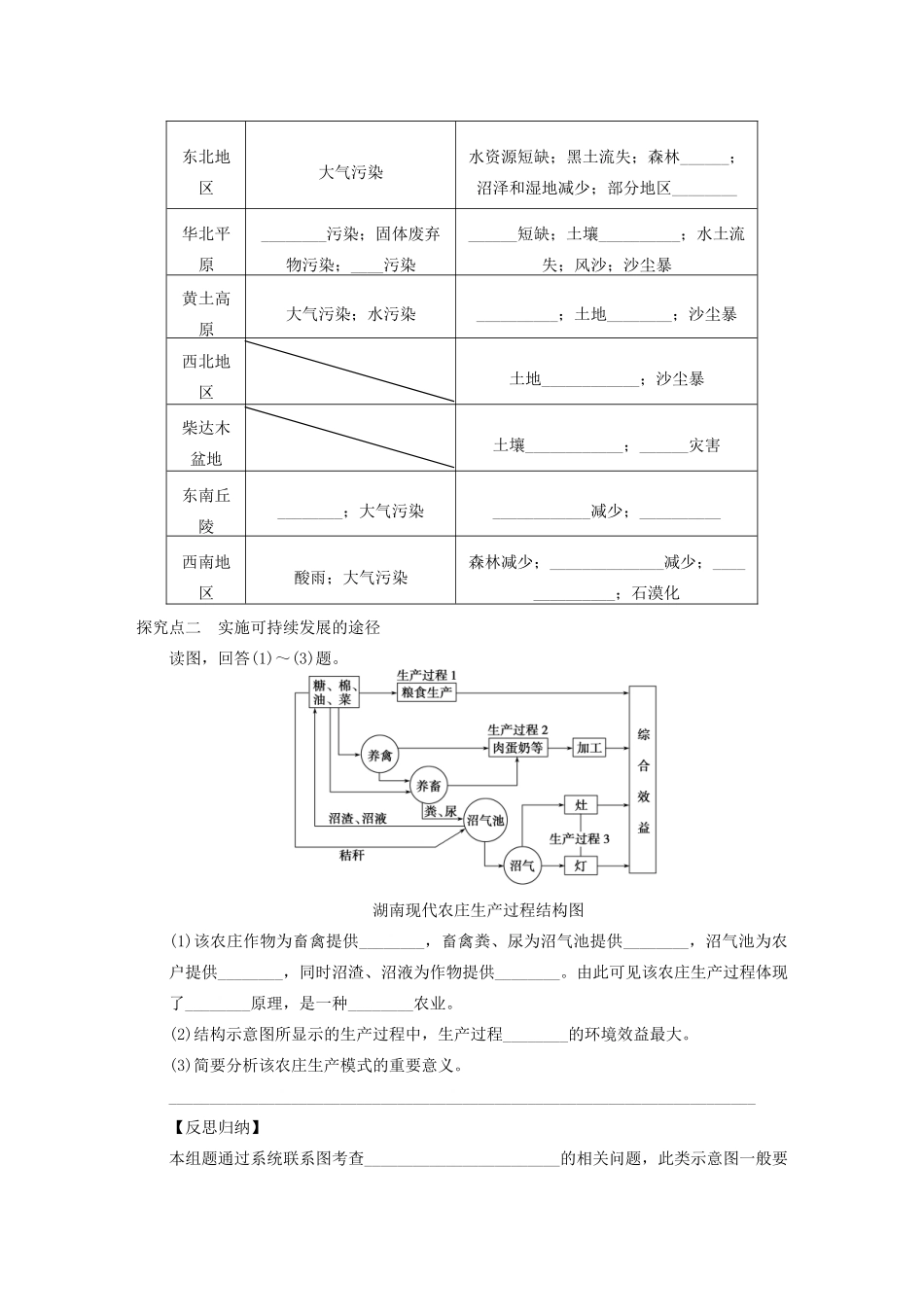 【步步高】2015届高三地理总复习 中国的可持续发展实践学案 湘教版_第3页
