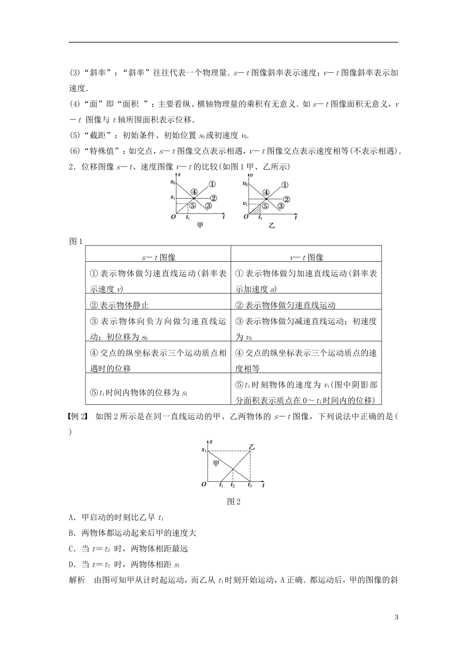 【步步高】高中物理 第2章 章末总结学案 沪科版必修1_第3页