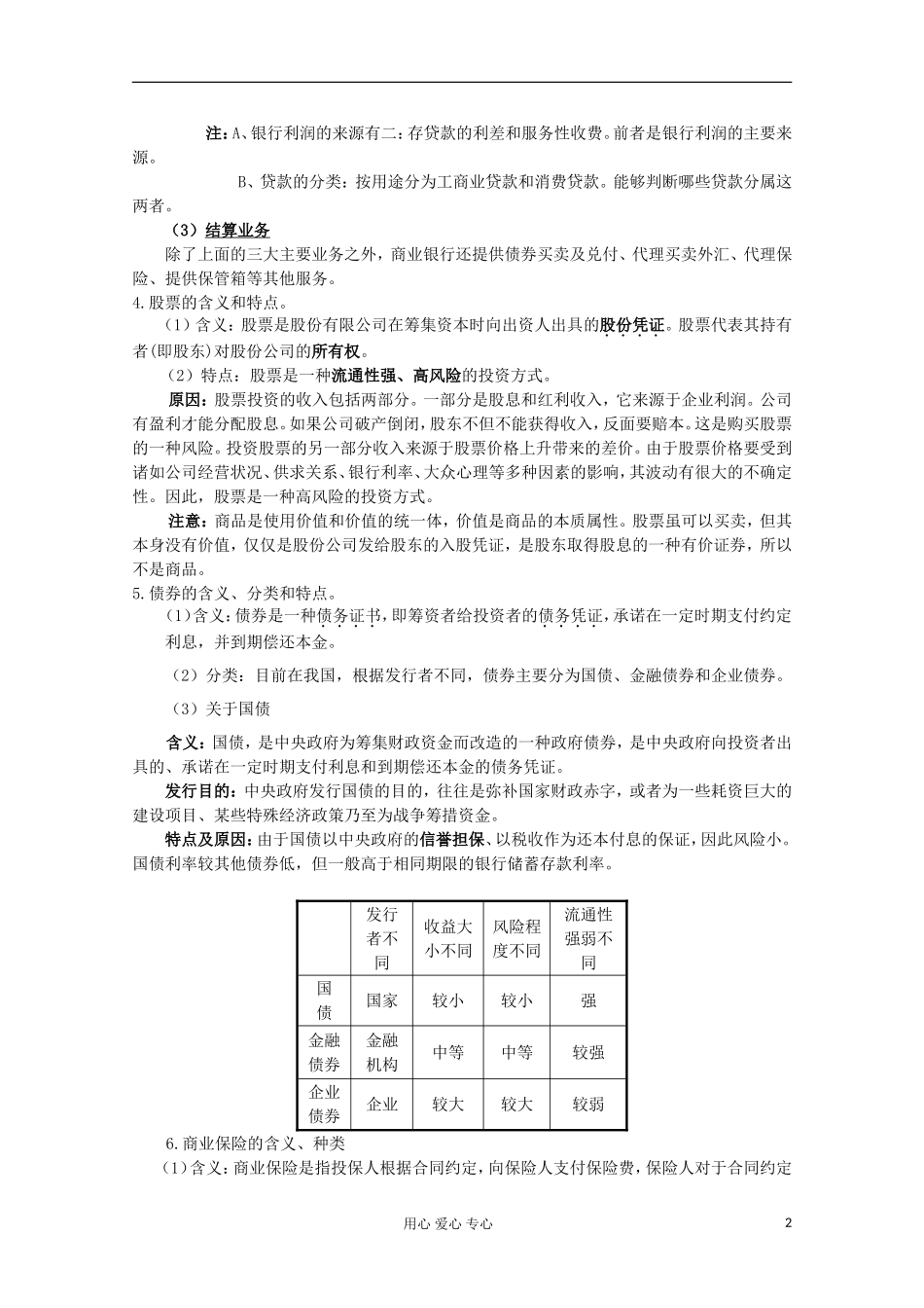 【开学大礼包】2013届高考政治一轮复习教案 第6课 投资理财的选择 新人教版必修1_第2页