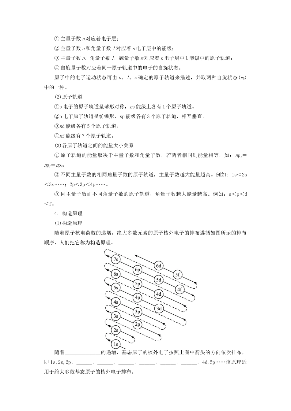 【志鸿优化设计】2014届高考化学一轮复习 物质结构与性质第一节原子结构教学案 鲁科版选修3_第2页