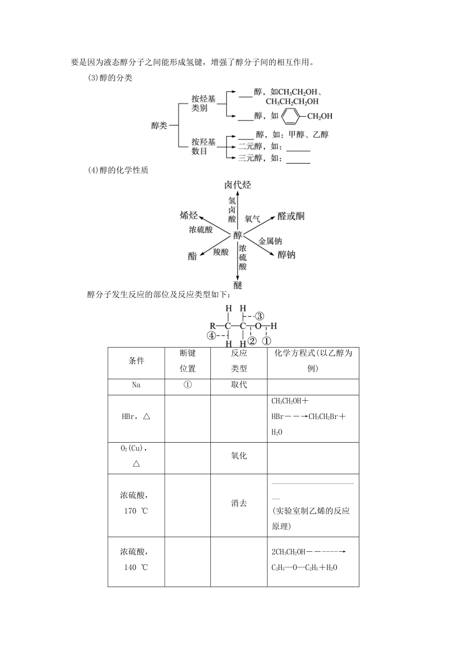 【志鸿优化设计】2014届高考化学一轮复习 有机化学基础第二节官能团与有机化学反应烃的衍生物教学案 鲁科版选修5_第3页