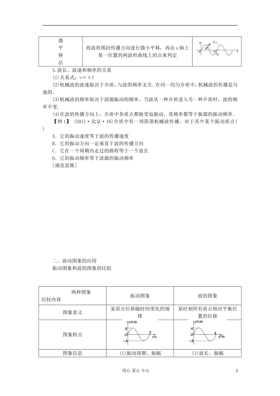 【步步高】2013年高考物理大一轮 第十二章 56 机械波学案 新人教版选修3-4_第3页