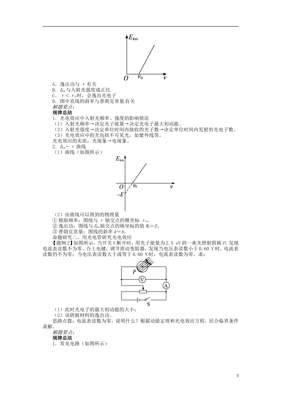 【志鸿优化设计】（江苏专用）2014届高考物理 第十五章近代物理初步第一节波粒二象性教学案_第3页