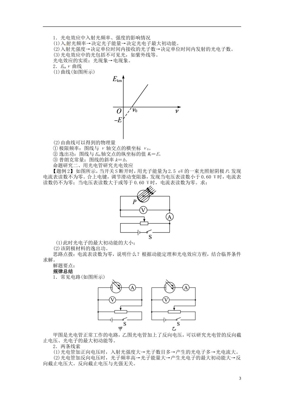 【志鸿优化设计】（浙江专用）2014届高考物理一轮复习 ⅠB部分第十五章 近代物理初步第一节波粒二象性教学案_第3页
