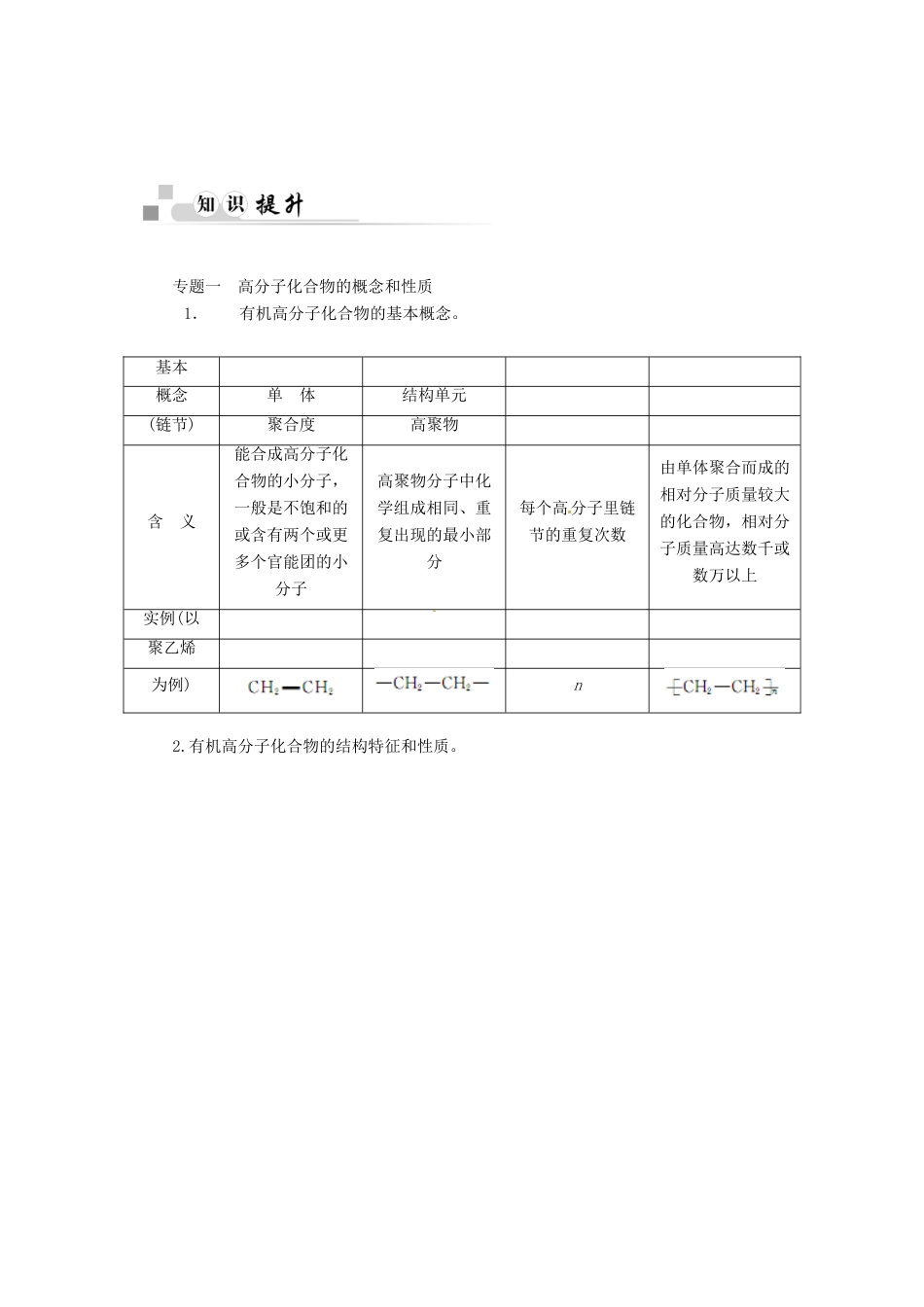 【金版学案】2014-2015学年高中化学 第五章 本章归纳整合 新人教版选修5_第2页