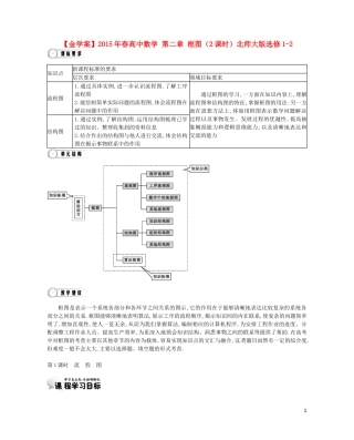 【金学案】2015年春高中数学 第二章 框图（2课时）北师大版选修1-2