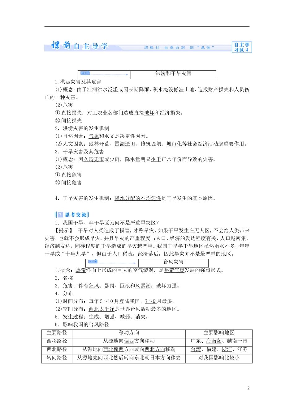 【课堂新坐标】（教师用书）2013-2014学年高中地理 第二单元 从主要灾种了解自然灾害 第二节 气象灾害教学设计 鲁教版选修5_第2页