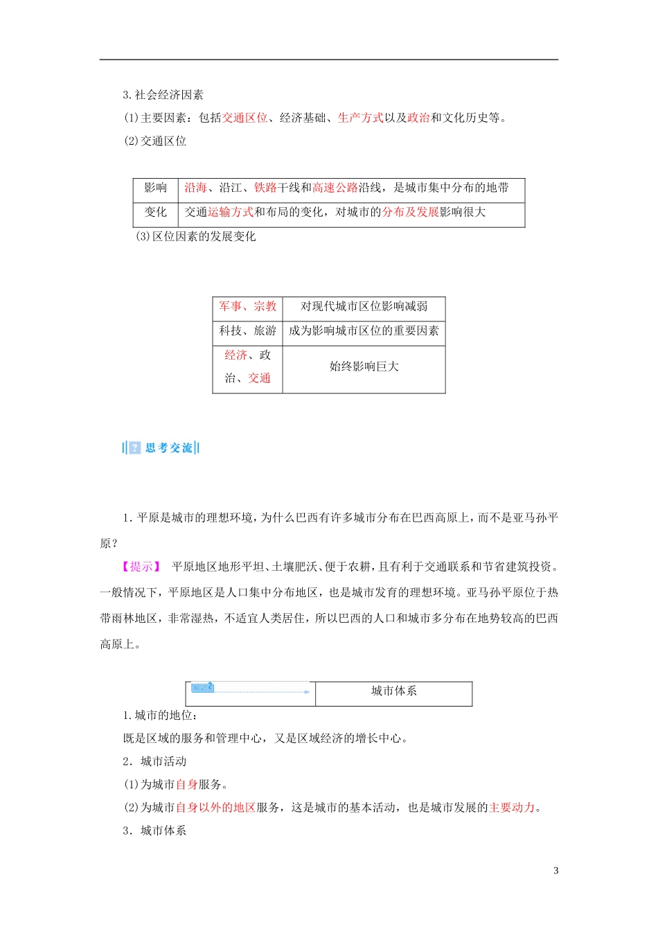 【课堂新坐标】（教师用书）2013-2014学年高中地理 第二单元 第二节 城市区位与城市体系教学设计 鲁教版必修2_第3页