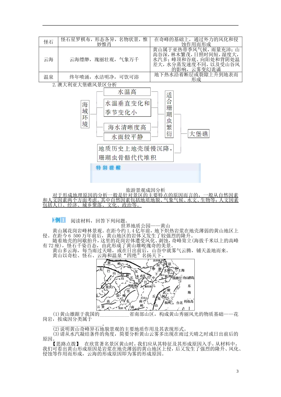 【课堂新坐标】（教师用书）2013-2014学年高中地理 第三节 中外著名旅游景观欣赏教案 新人教版选修3_第3页