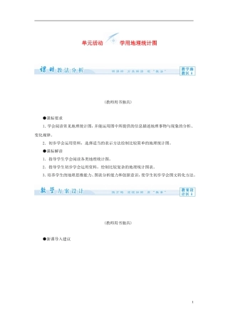 【课堂新坐标】（教师用书）2013-2014学年高中地理 第一单元 单元活动 学用地理统计图教学设计 鲁教版必修2