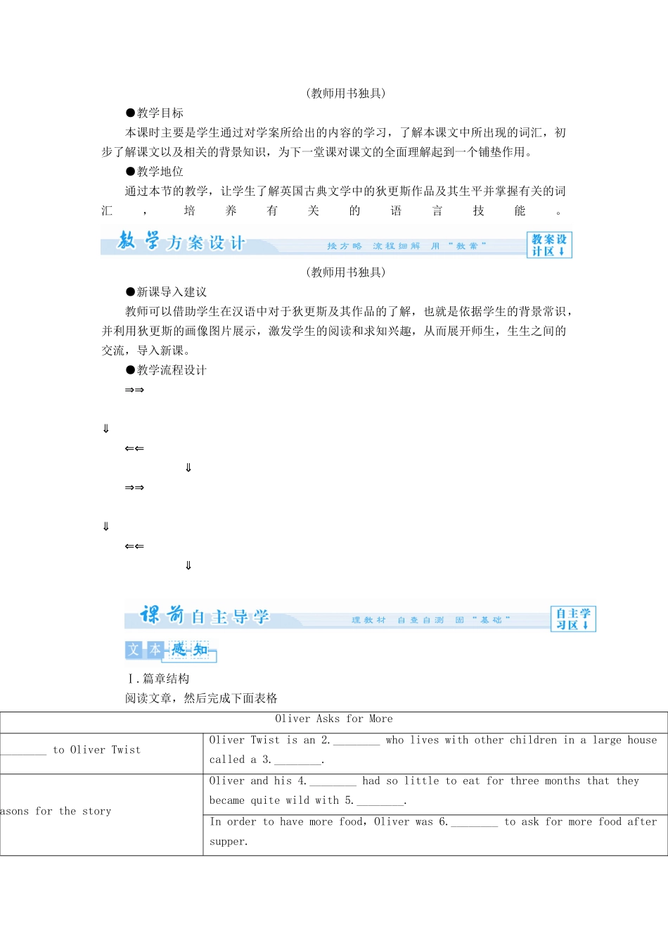 【课堂新坐标】（教师用书）2013-2014学年高中英语 Module 3 Literature教案 外研版选修7_第2页