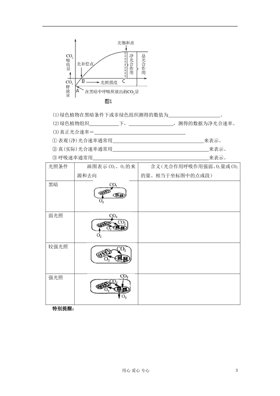 【赢在起点】2013届高考生物一轮复习 第三单元 光合作用和呼吸作用综合分析学案_第3页