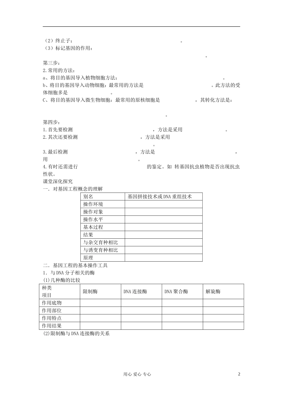 【赢在起点】2013届高考生物一轮复习 第十单元 DNA重组技术的基本工具和基因工程的基本操作程序学案_第2页