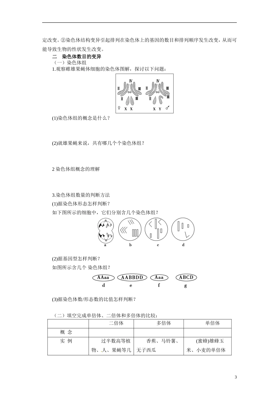 【赢在起点】2014高考生物第一轮复习（基础自查+对应训练+限时训练+高考真题体验） 第30讲 染色体变异学案（含解析）_第3页