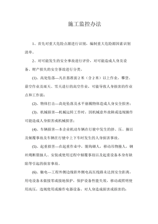 施工监控办法