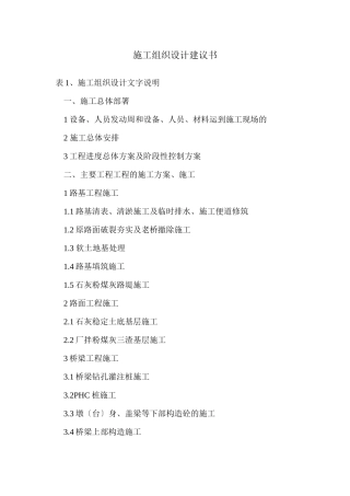 施工组织设计目录