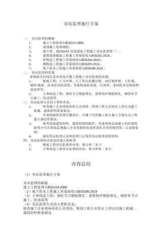 旁站监理实施方案
