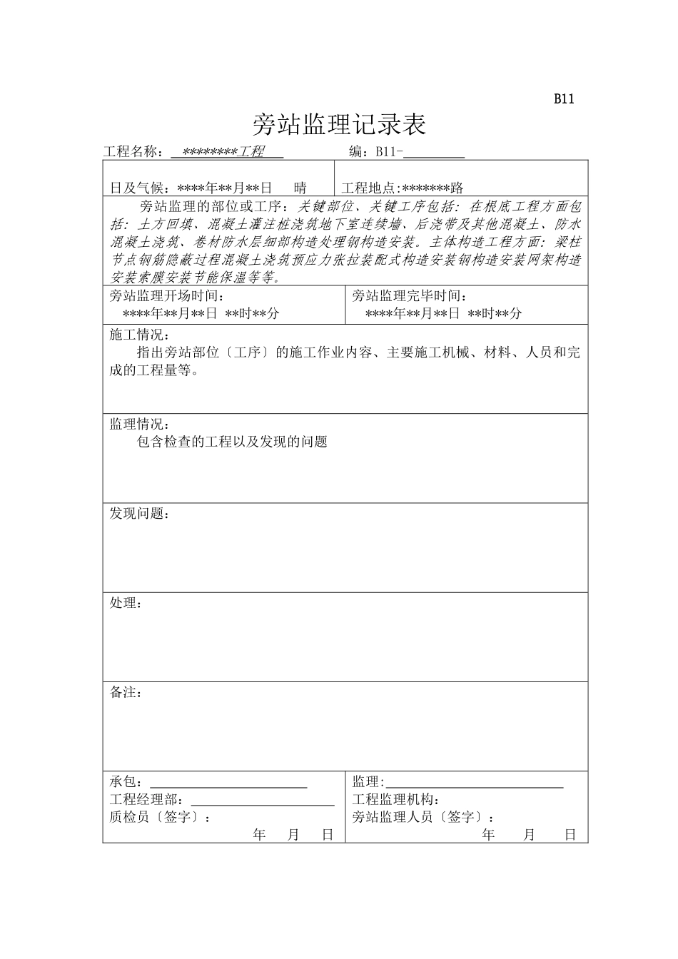 旁站监理记录表2_第1页