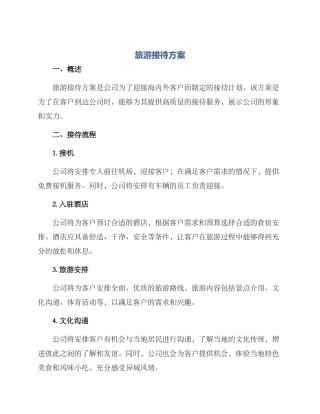 旅游接待方案