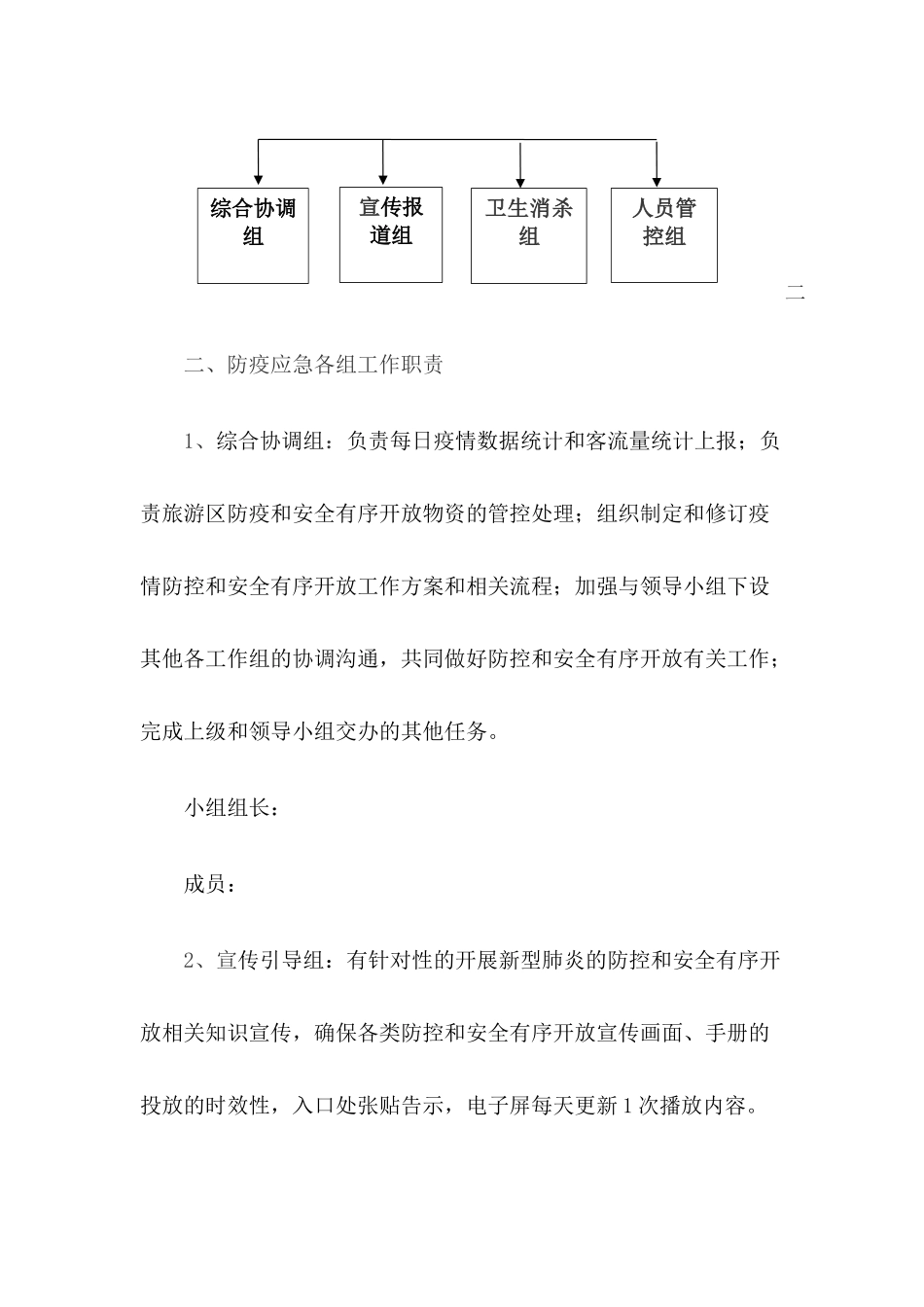 旅游景区疫情防控和安全有序开放应急预案二篇_第2页