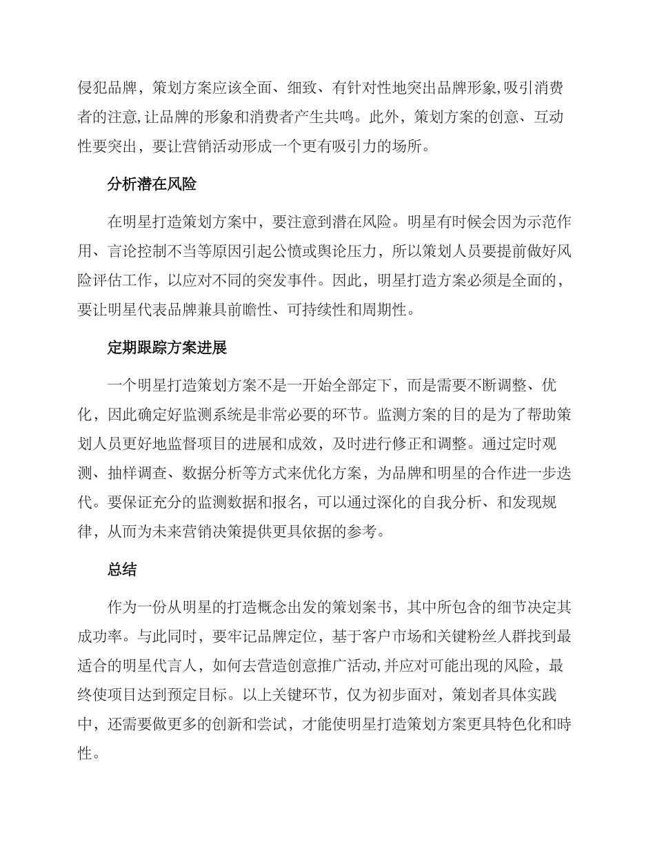 明星打造策划方案_第2页