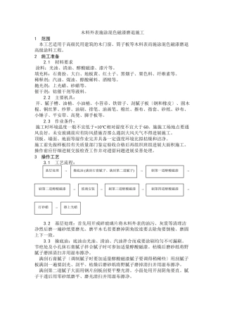 木料表面施涂混色磁漆磨退施工工艺