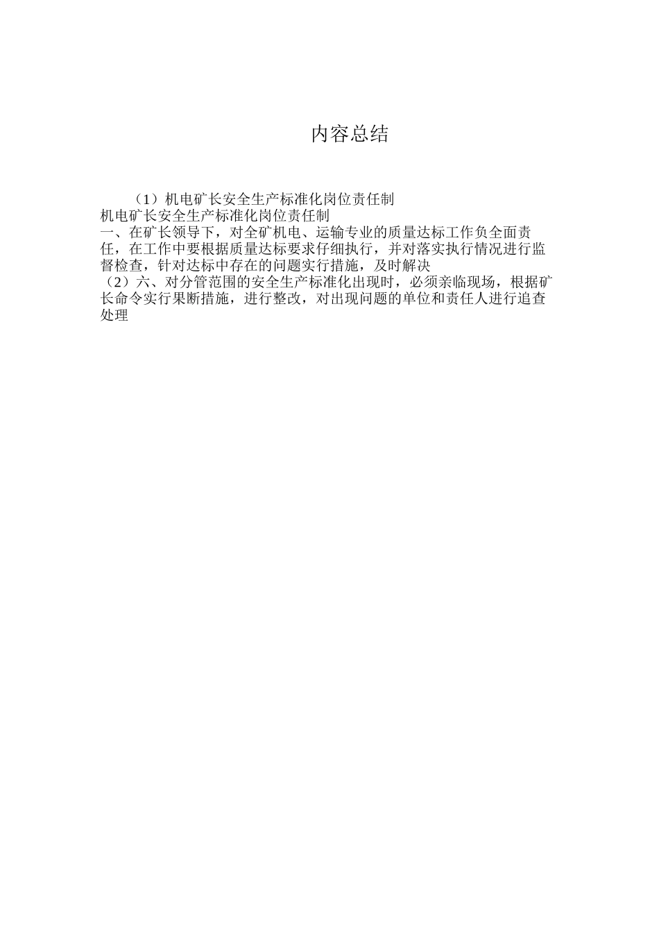 机电矿长安全生产标准化岗位责任制_第2页