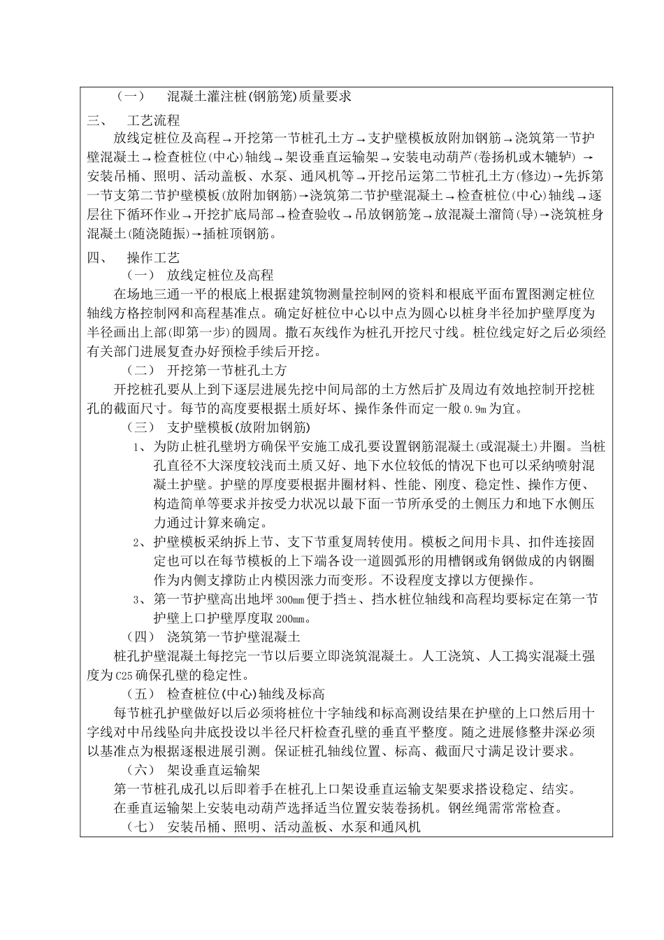 某医院改造工程人工挖孔桩施工技术交底_第2页