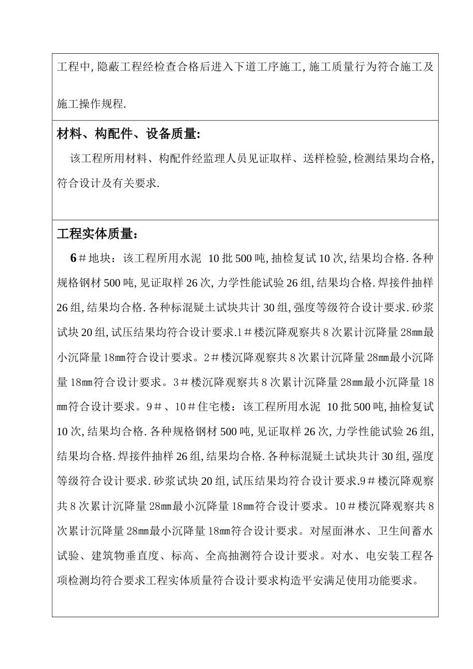 某地块住宅楼工程质量监理评估报告_第2页