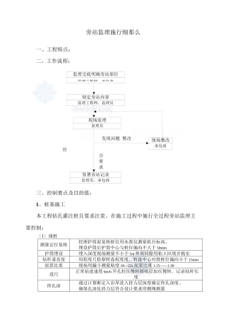某大型住宅小区监理旁站方案