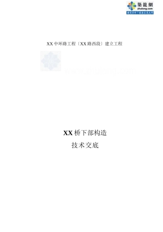 某大桥下部结构技术交底