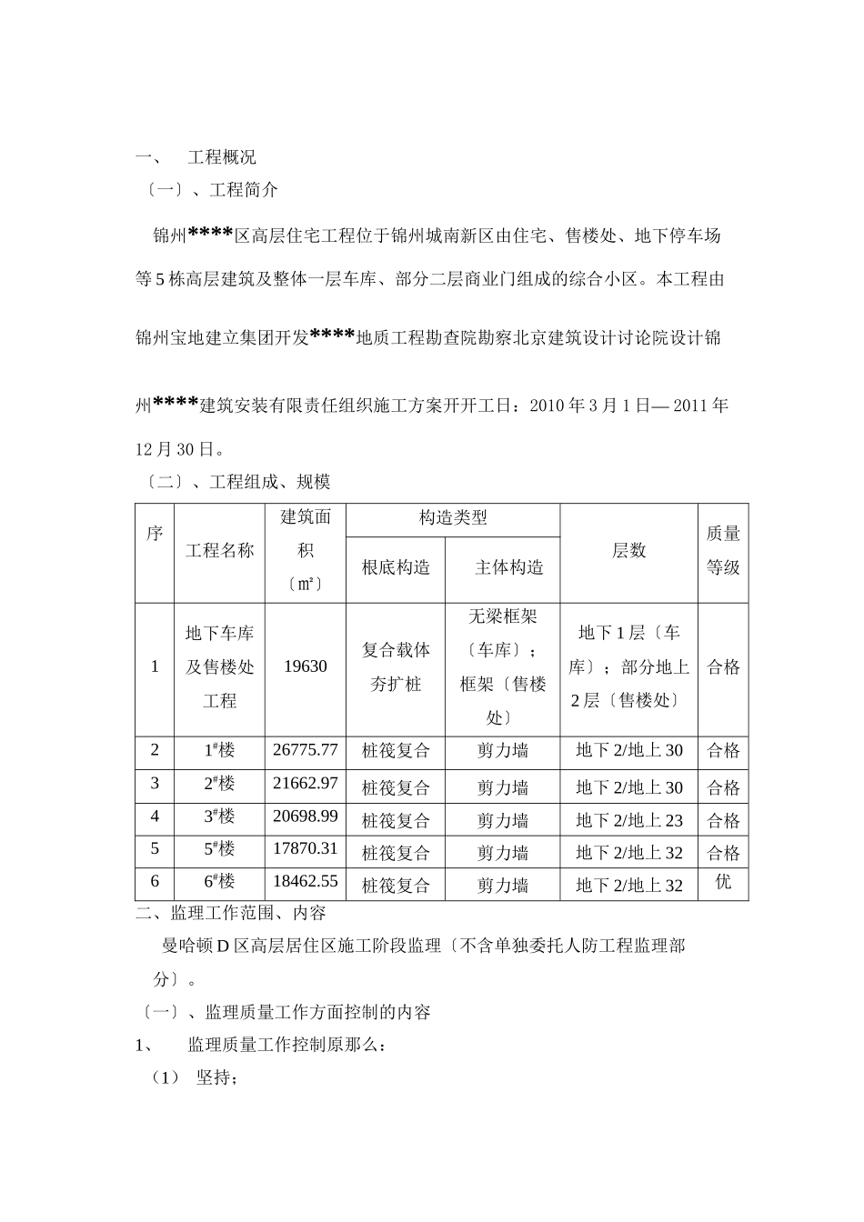 某小区高层住宅工程监理规划_第3页