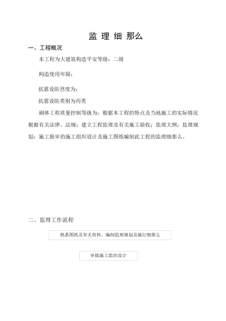 某工程监理细则