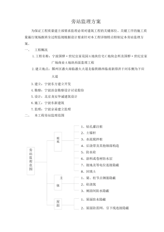 某广场旁站监理方案