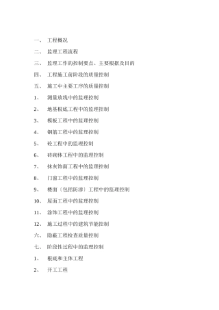 某社区二期工程监理实施细则
