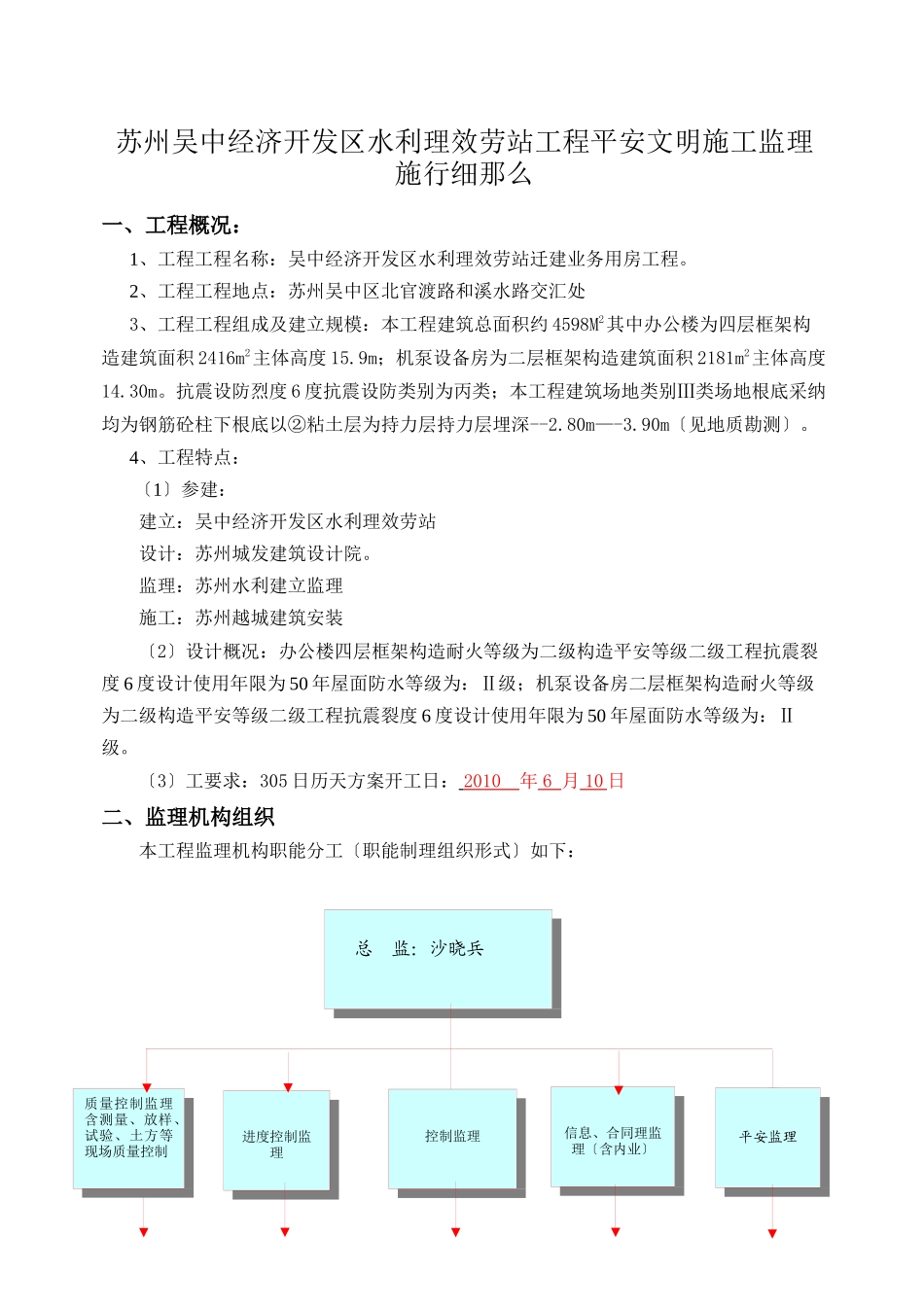 某经济开发区水利管理服务站工程安全文明监理实施细则_第3页