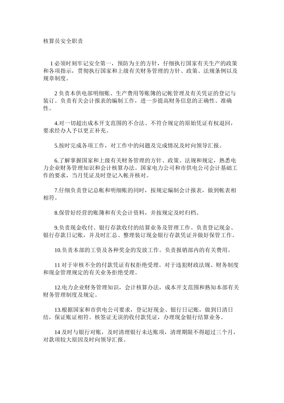 核算员安全职责_第1页