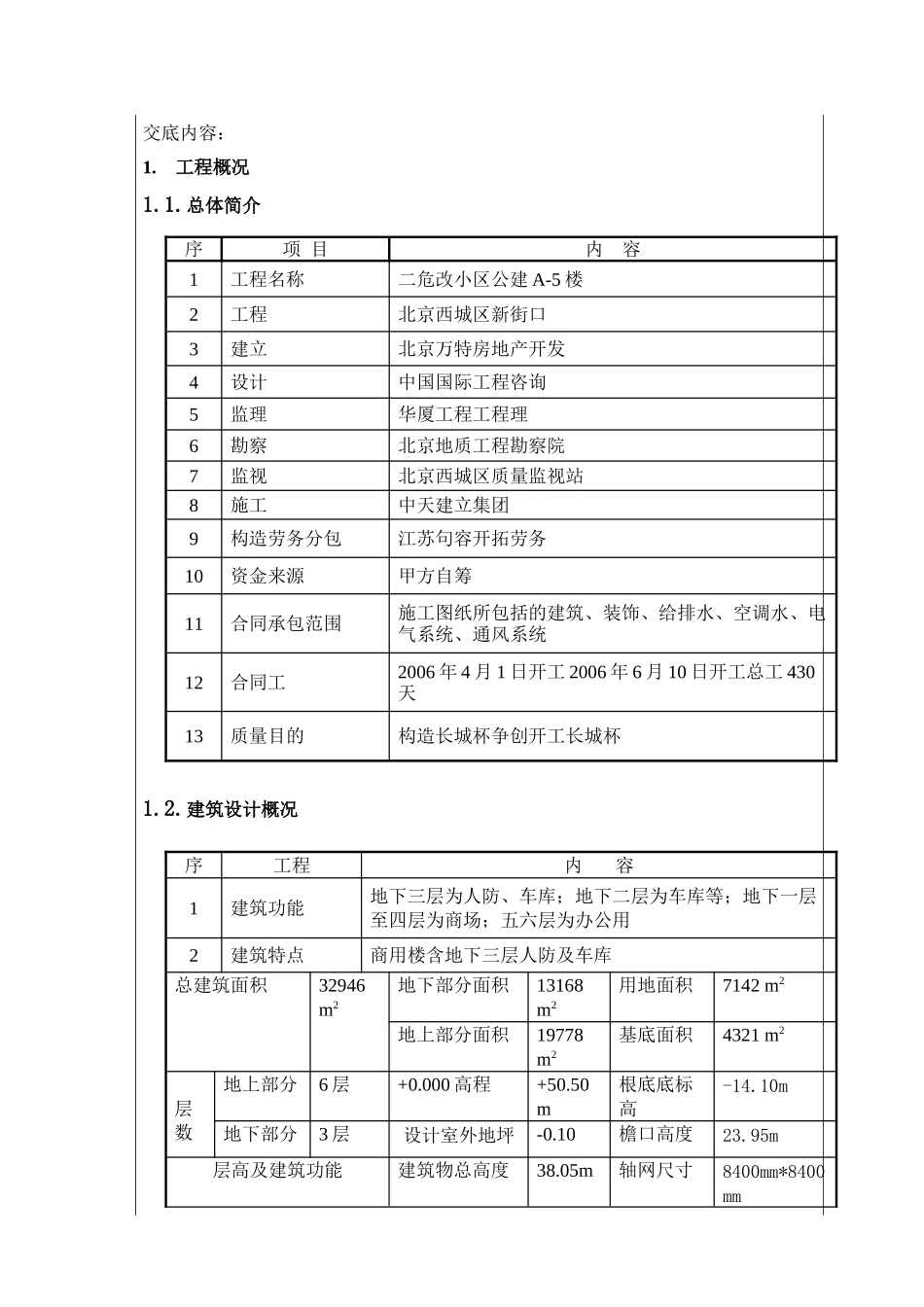 桃园二期危改小区公建A-5楼技术交底_第1页